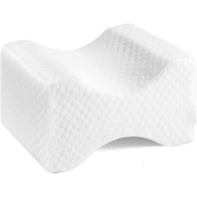 Memory Foam Kniekussen voor Orthopedische Ischias Rug Been Heup Uitlijning Wervelkolom Zwangerschap Lichaamskussens Rugondersteuning voor Zijslapers white