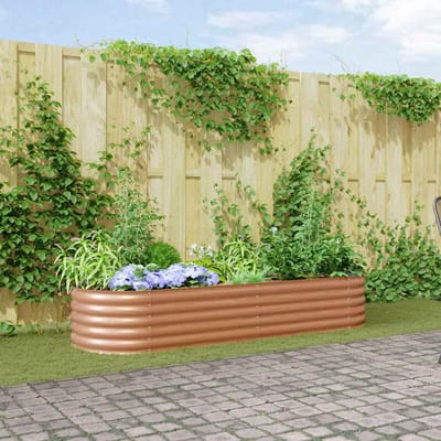 vidaXL - Verhoogd - bed - Bruin - 240 - x - 80 - x - 44 - cm - Staal