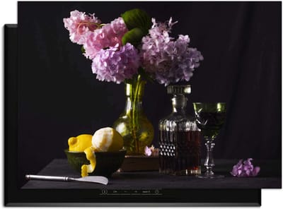 KitchenArt - Baroque Bloom - Inductie Beschermer - 83x51.5 cm - Kookplaat Beschermer - Luxe Afdekplaat Inductieplaat - Anti-slip & Oprolbaar - Beschermmat Inductiekookplaat