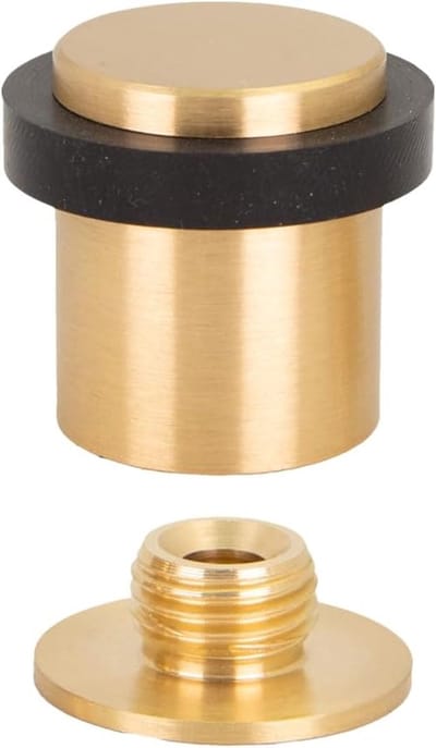 Deurbeslag - Deurstopper - Muren Beschermen - Massief Messing - 24x30 mm - Messing Mat