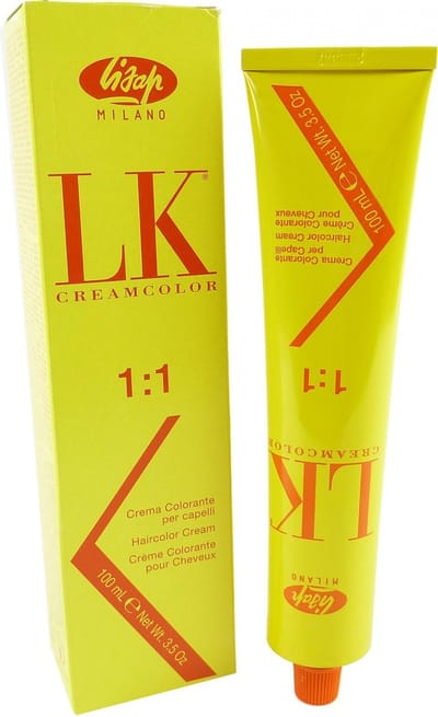 Lisap LK Crèmekleur Haarkleur crème permanente kleuring kleurselectie 100ml - 07/63 AA Medium Copper Golden Blonde / Goldkupfer