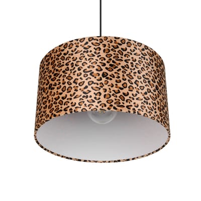 Reality Leuchten Hanglamp Pardina, bruin gevlekt/zwart, Ø 40 cm, metaal
