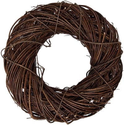 Clayre & Eef Krans Ø 40x10 cm Bruin Rotan