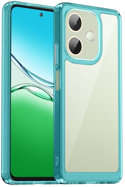 Coverup Hoesje - Geschikt voor OPPO A5 Pro 5G Hoesje - Coverup Transparant ShockProof TPU Back Cover - Blauw