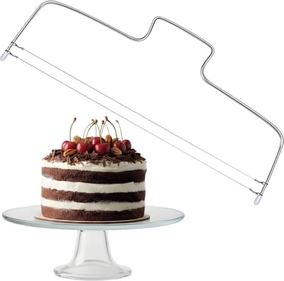 Coock Taartsnijder met twee draden - RVS - Taartzaag & Cake snijder - 8 hoogtes