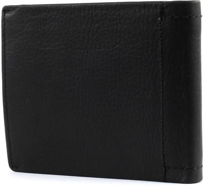 bruno banani Leren Portemonnee Arizona Wallet Quer with Flap Black Zwart