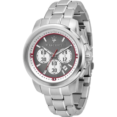 Maserati Royale Grijs Metaal/Zilver Heren Quartz Chronograaf met Datum R8873637003 grijs