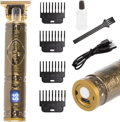 Shuke Barber - Detailer Trimmer T-Blade Trimmer - Baard en Haartrimmer Draadloos - Oplaadbaar - Inclusief 4 opzetkammen - Buddha Trimmer - Baardtrimmer