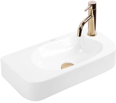 Rea Wastafel Odetta - Rechthoek - Wit - 51X25X11,5Cm