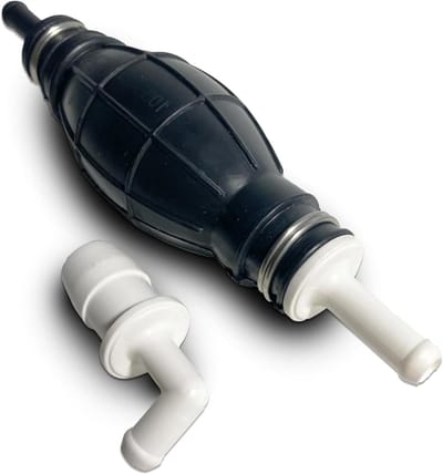 Aanzuigpomp Peer - Brandstofpomp - Motor Starten - 8 mm Diameter - 16 x 16 x 4.5 cm - Zwart