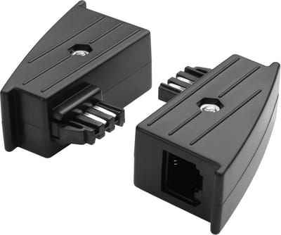 Telefoon Adapter - DSL Verbinding - Netwerk Uitbreiden - Duitse TAE Compatibel - Compact Ontwerp - Zwart