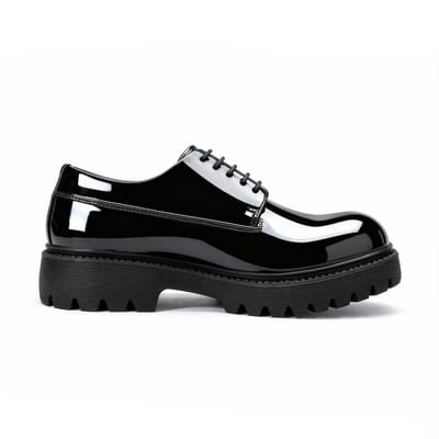 ALLTHEMEN Heren Ronde Neus Derby Veterschoenen - 42