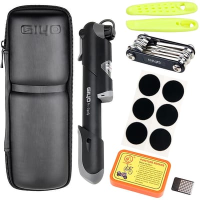 Fietsreparatieset Draagbare fietsreparatieset, bandenreparatieset, tas met bandenpomp A Tools Kit with Box black