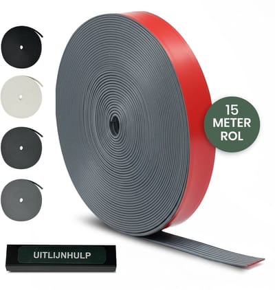 STACK® Antislip Trapstrip - 15 Meter Rol - Grijs - 28mm Breed - Antislip Tape Trap - Trapprofiel - Trapstrips - Incl. Uitlijnhulp - Voor Binnen Trap