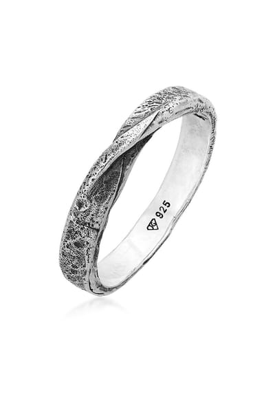 Haze & Glory - Ring - HG HAZE & GLORY - Ring Heren van 925 sterling zilver, Sieraden Heren, Zilveren ring geoxideerd, Gedraaide ring, Vintage, Not So Basic - Heren