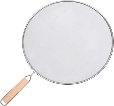 Olie Spatscherm - Vetscherm Pan - Schoon Koken - Effectieve Bescherming - 25 cm - Zilver