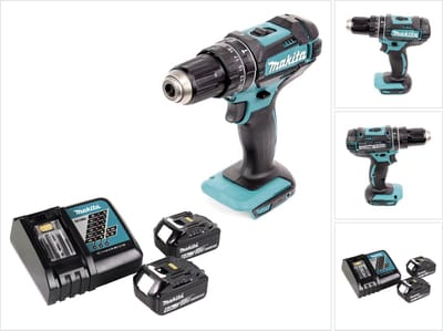 Makita DHP 482 RG accu klopboormachine 18 V 62 Nm + 2x accu 6.0 Ah + lader