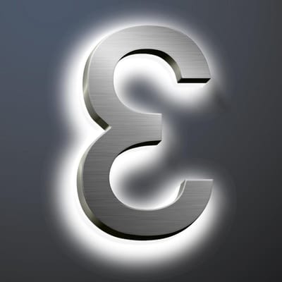 Huisnummer LED - Verlicht Nummer - Huis Verlichten - Roestvrij Staal - 15 cm Hoog - Zilver