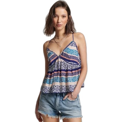 Top Superdry Débardeur Vintage imprimé géométrique à bord linéaire