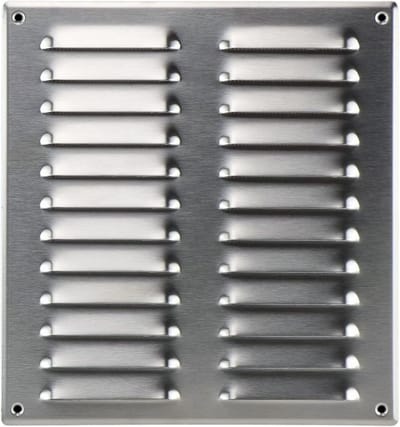 Ventilatierooster - Afvoerrooster - Binnenklimaat Verbeteren - Insectenbescherming - 260x280mm - Roestvrij Staal