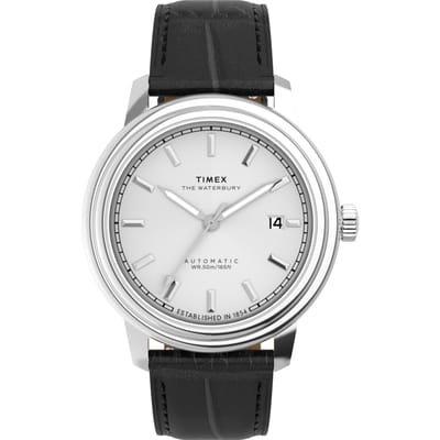 Timex Waterbury Metropolitan TW2Y22900 Horloge - Leer - Zwart - Ø 41 mm