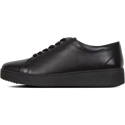 FitFlop - maat 41- Leren Rally Sneakers - Sneakers - ZWART