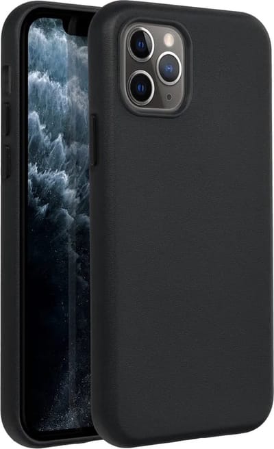 Casify Leren Hoesje geschikt voor MagSafe iPhone 11 Pro Hoesje - Zwart