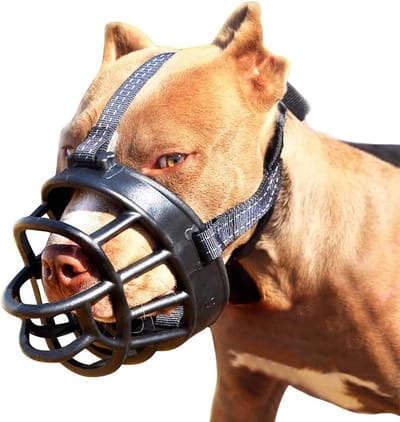 Hondenmuilkorf, zachte mand siliconen muilkorf voor honden, voorkomt bijten, kauwen en blaffen, maakt drinken en hijgen mogelijk (maat 1