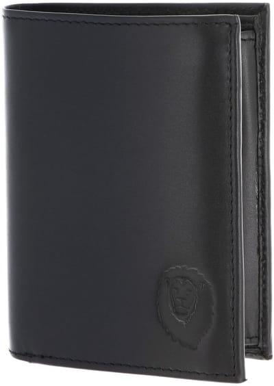 oxmox Leren portemonnee Leather RFID Protect Kombibörse Freedom Lion Embossed Black zwart