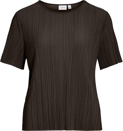 VILA - VIPLISA O-NECK S/S TOP - NOOS - Dames - Blouses
