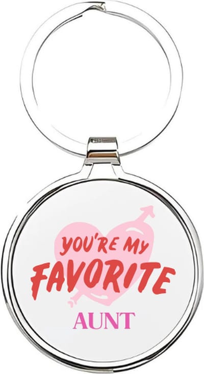 Akyol - Je bent mijn favoriete tante Sleutelhanger - tante - De liefste tante - Tante sleutelhanger - sleutelhanger - Sleutelhanger voor tantes - Familie sleutelhanger - verjaardagscadeautje - cadeau voor de liefste tante - Aunt - 4 x 7,5 CM