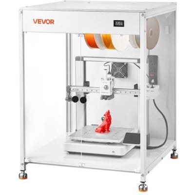 VEVOR 3D-printerbehuizing/printertent (60 x 60 x 80 cm), stof- en waterdichte beschermkap met constante temperatuur, LED-verlichting en ventilatie, compatibel met Bambu Lab, Ender, Neptune en Kobra.