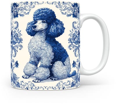 Mok Poodle Beker voor koffie of tas voor thee, cadeau voor dierenliefhebbers, moeder, vader, collega, vriend, vriendin, kantoor, opa, oma, hond, kerst, sinterklaas, verjaardag