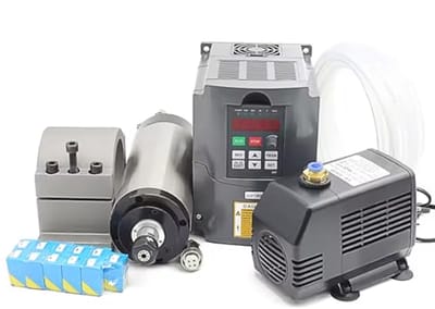 1,5 kW watergekoelde spindelmotor met VFD, 80 mm klem en waterpomp voor CNC-freesmachines