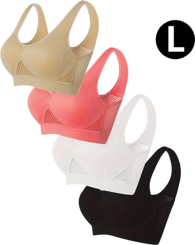 Bovista SportBH Zonder Beugel - Zonder Bandjes - Push-up Bh's - Comfort Bh - Gemengd - Sport - L