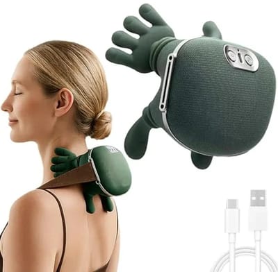Innovastore Massage apparaat - Massagehand verwarmd - Handmassage - Nekmassage - Infraroodmassage - Shiatsumassage - Groen