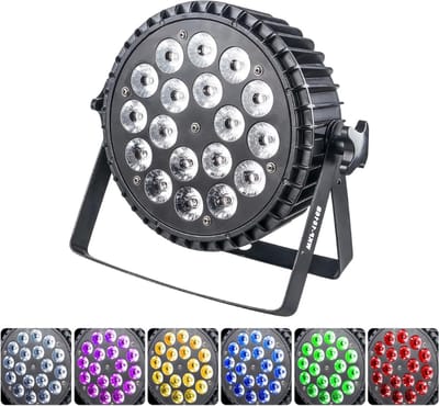 Thuys – Led Par Led Spot – Podiumverlichting 18 Leds RGBWA UV 6 in 1 DMX512 Led Spot DJ Discolamp Verlichting