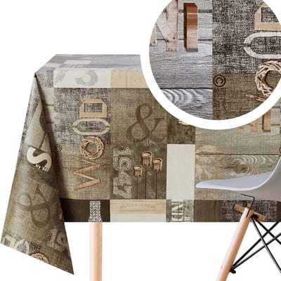 Dailygoods- Tafelkleed groot 300 x 140 cm - Rechthoekig - Duurzaam - Waterdicht - Afwasbaar - Vinyl kunststof - Tafelzeil