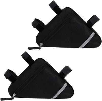 Waterdichte Fietstas voor het Frame, Set van 2 Stuks met Dubbelzijdige Reflectie en Triangle Design voor Fietsen