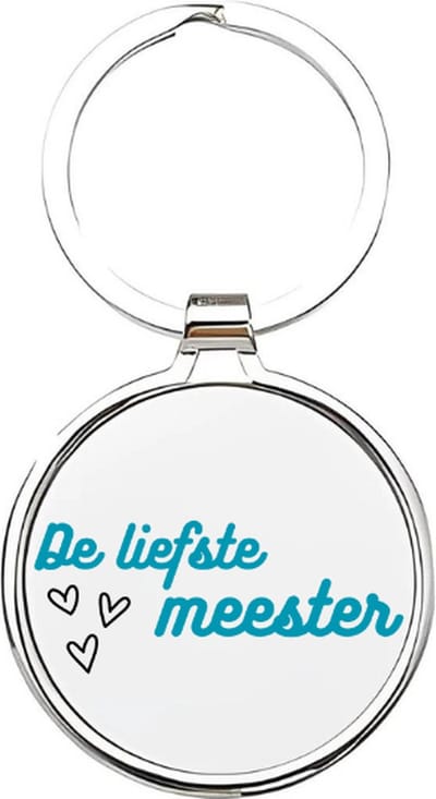 Akyol - de liefste meester Sleutelhanger - Meester - de beste meester - meesters - leraar - basisschool meester - docent - onderwijzer - basisschool - middelbareschool leraar - afscheidscadeau voor een meester - bedankt meester - 4 x 7,5 CM