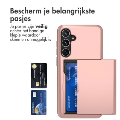 imoshion Hoesje met Pasjeshouder - Geschikt voor Samsung Galaxy A55 (5G) - Rosé Goud