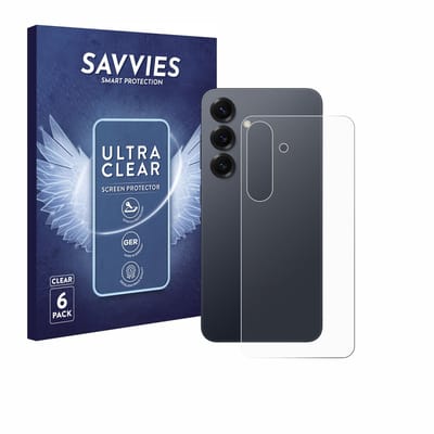 Savvies - Screenprotector voor Samsung Galaxy S25 (Achterkant) - Folie Beschermfolie transparant 6 Stuks