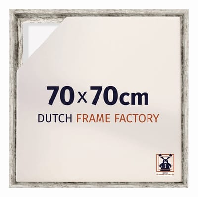 Baklijst 70x70 cm - Wit Vintage - Geschikt voor Canvasdoek - MDF Baklijst Lausanne