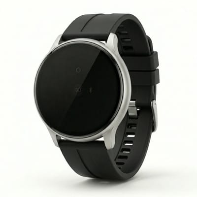 Zwart silicone horlogebandje 22 mm Geschikt voor serie samsung galaxy watch 3 (45 mm) / Galaxy Watch 46 mm voor dames en heren – verwisselbare smartwatch band met glad ontwerp en metalen gesp als vervangend horlogebandje