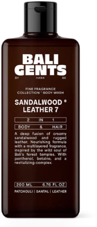 Bali Gents 2in1 Body&Hair Douchegel | 1x 200 ml- Sandalwood Leather 7 - Met Panthenol