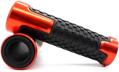 Motorfiets handvatten - Stuurgrepen Handgreep - Comfortabel Rijden - Schokabsorberend - Universeel 22mm - Oranje