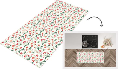 Keukenloper - Loper keuken - Zomer - Bloemen - Patronen - 120x50 cm - Keukenloper vinyl