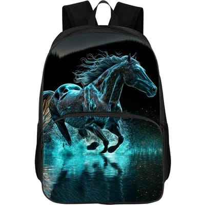 Dieren paardrijtas, rugzak met paardenprint, outdoor reizen rugzak, nieuwe rugzak met grote capaciteit voor computer