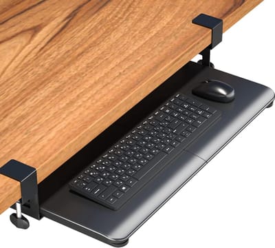 Ergonomisch Onderbureau Toetsenbordlade met Uitschuifbaar Ontwerp en Klembevestiging