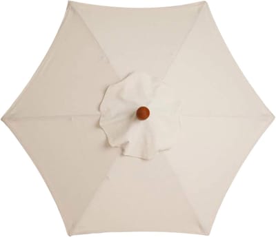 KZQ Vervangend Parasoldoek 6 Baleinen 2 Meter Beige Voor Buiten Markt Tafel En Zweefparasols